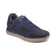 Blauwe Suède Lichtgewicht Sneakers Moses-2 Callaghan , Blue , Heren