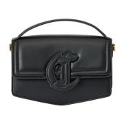 Logo clutch tas in zwart hars Just Cavalli , Black , Dames