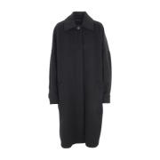 Zwarte Kasjmier Oversized Jas Max Mara , Black , Dames