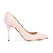 Roze Leren Pumps Stijlvolle Damesschoenen Sergio Rossi , Pink , Dames