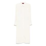 Witte Maxi Jurk met Riem Gucci , White , Dames