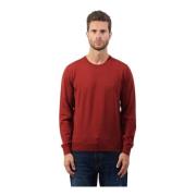 Rode Crewneck Wollen Trui Hugo Boss , Red , Heren