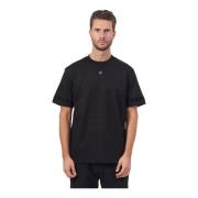 Zwart Katoen Ronde Hals Logo T-shirt Hugo Boss , Black , Heren