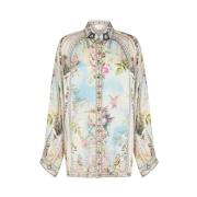 Wijde mouw zijden blouse - Alexandria Camilla , Multicolor , Dames