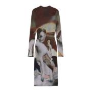 Sunset Sees Mesh Robe Jurk Mugler , Multicolor , Dames