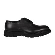 Handgemaakte leren veterschoenen Corvari , Black , Heren