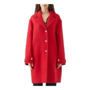 Rode Wollen Oversized Jas Just Cavalli , Red , Dames