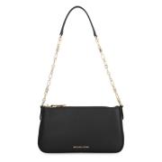 Leren schoudertas met kettinghandvat Michael Kors , Black , Dames