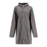 Waterdichte Lange Regenjas met Capuchon Rains , Gray , Dames