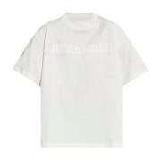 Porselein Logo T-shirt Jil Sander , Beige , Heren