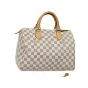 Pre-owned Canvas handbags Louis Vuitton Vintage , Beige , Dames