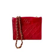 Pre-owned Leather chanel-bags Chanel Vintage , Red , Dames