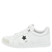 Pre-owned Leather sneakers Dior Vintage , White , Heren