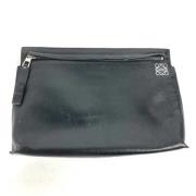 Pre-owned Leather clutches Loewe Pre-owned , Black , Unisex