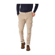 Slim Fit Fluwelen Cargo Broek 500 Strepen Mason's , Beige , Heren