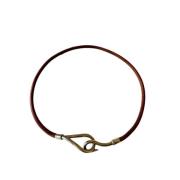 Pre-owned Leather necklaces Hermès Vintage , Brown , Dames