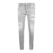 Klassieke Denim Jeans met Vijf Zakken Dsquared2 , Gray , Heren