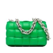 Pre-owned Leather shoulder-bags Bottega Veneta Vintage , Green , Dames