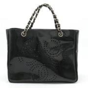 Pre-owned Leather totes Chanel Vintage , Black , Dames