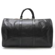 Pre-owned Leather travel-bags Louis Vuitton Vintage , Black , Dames