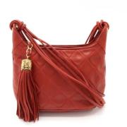 Pre-owned Leather crossbody-bags Chanel Vintage , Red , Dames