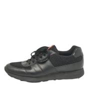 Pre-owned Leather sneakers Prada Vintage , Black , Heren