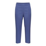 Blauw Indigo Straight-Leg Broek met Elastische Taille Kaffe Curve , Bl...