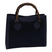 Pre-owned Suede handbags Gucci Vintage , Blue , Dames