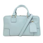 Pre-owned Leather handbags Loewe Pre-owned , Blue , Dames