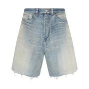 Shorts met veren effect Balenciaga , Blue , Heren