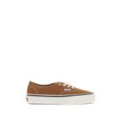 Canvas Sneaker met Contrasterende Stiksels Vans , Brown , Heren