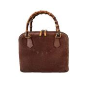 Pre-owned Leather gucci-bags Gucci Vintage , Brown , Dames