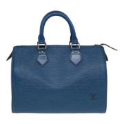 Pre-owned Leather handbags Louis Vuitton Vintage , Blue , Dames