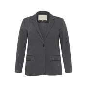 Klassieke Blazer Jas Zwart Oester Kaffe Curve , Gray , Dames