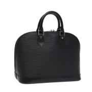 Pre-owned Leather handbags Louis Vuitton Vintage , Black , Dames