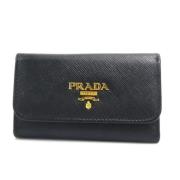 Pre-owned Leather key-holders Prada Vintage , Black , Unisex