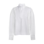 Elegante Poplin Blouse Hést , White , Dames