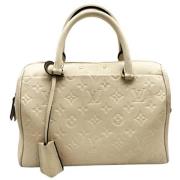 Pre-owned Leather handbags Louis Vuitton Vintage , White , Dames