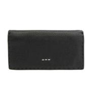 Pre-owned Leather wallets Fendi Vintage , Black , Dames