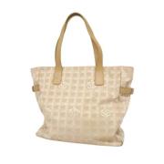 Pre-owned Fabric chanel-bags Chanel Vintage , Beige , Dames