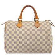 Pre-owned Canvas handbags Louis Vuitton Vintage , White , Dames