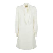 Wijdvallende Lavalliere Kraag Jurk Lanvin , White , Dames