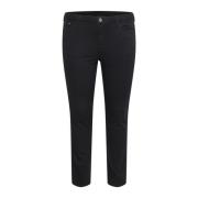 Slim Fit Jeans Zwart Diep Kaffe Curve , Black , Dames