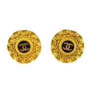 Pre-owned Metal chanel-jewelry Chanel Vintage , Yellow , Dames