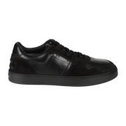 Zwarte platte schoenen Sneaker Suède Leer Tod's , Black , Heren