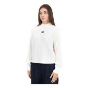 Witte ballonmouw trui Tommy Jeans , White , Dames