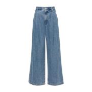 Wijde Pijp Broek Jeans in Blauw Agolde , Blue , Dames