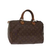 Pre-owned Canvas handbags Louis Vuitton Vintage , Brown , Dames