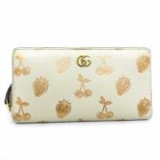 Pre-owned Leather wallets Gucci Vintage , Beige , Dames