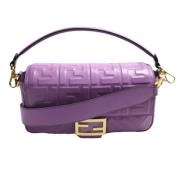 Pre-owned Leather fendi-bags Fendi Vintage , Purple , Dames